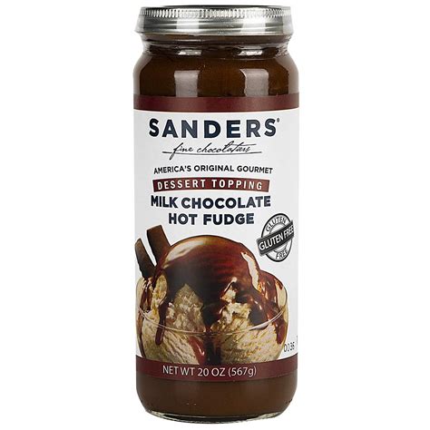 Amazon.com : Sanders Hot Fudge Topping Sauce, Milk Chocolate Ice Cream ...
