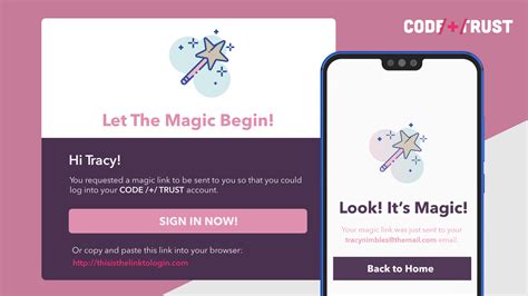 Image result for Magic Link Code UI