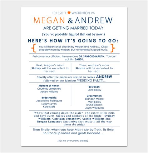 20 Free Wedding Program Examples & Templates (+ Writing Guide)