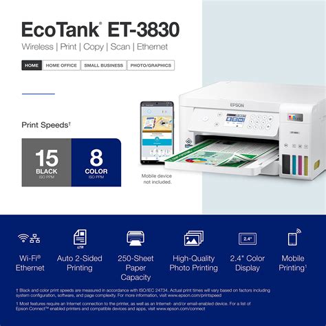 Epson EcoTank ET-3830 Wireless Color All-in-One Cartridge-Free ...