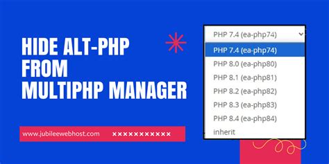 How to Hide Alt-PHP Versions from cPanel's MultiPHP Manager ⋆ Jubilee ...
