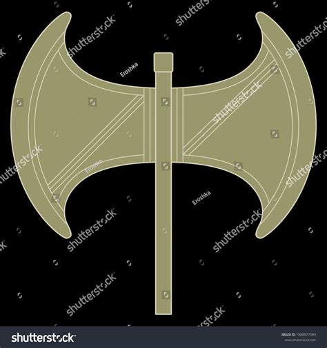 Minoan Double Axe Labrys Ancient Cretan Stock Vector (Royalty Free ...