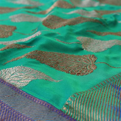 Green Pure Katan Silk Banarasi Handloom Saree - Tilfi