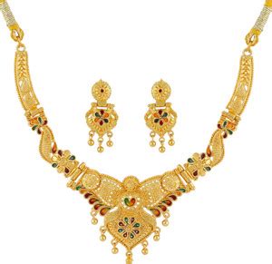 Thrillz Brass Gold-plated Gold Jewellery Set Price in India - Buy ...