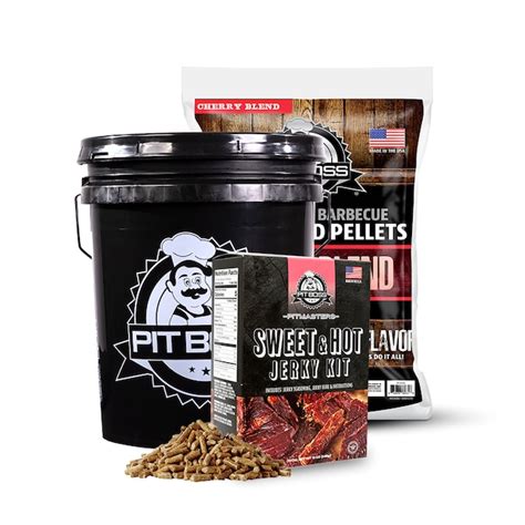 Pit Boss Jerky Kit with Bucket and Cherry 20-lb Wood Pellets at Lowes.com