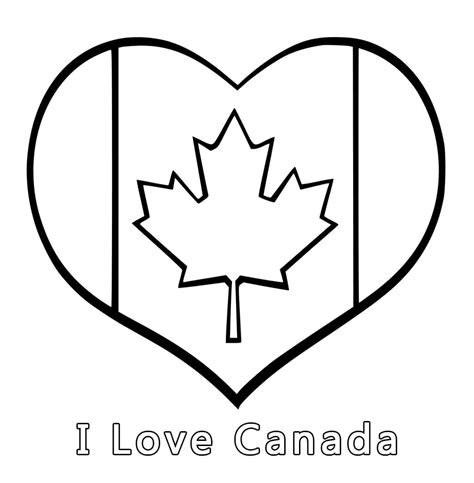 Canadian Flag Printable Coloring Pages