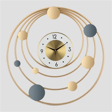ROTARY ANTIQUE GOLDEN METAL WALL CLOCK – SUREKH DECOR