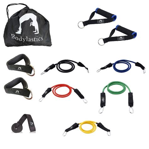 Bodylastics Foam 12 Pcs Max Tension Anti-Snap Resistance Bands Set With ...