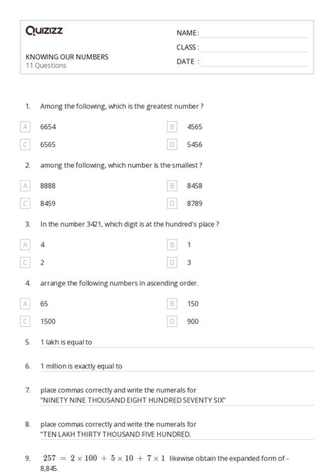 50+ Composing and Decomposing Numbers worksheets for 7th Class on ...