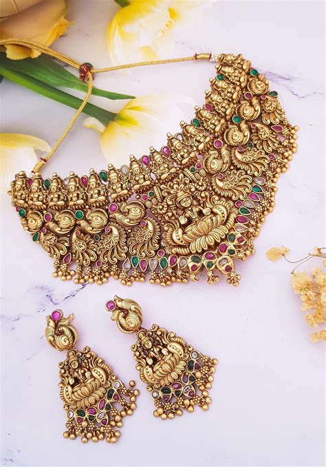 Premium finish Lightweight Flexible Bridal Choker Necklace Set – Griiham