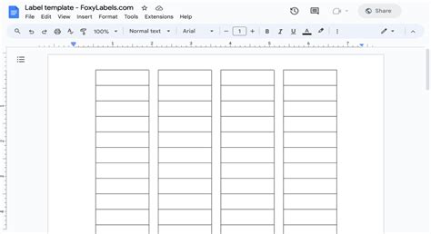 Google Docs Label Template Compatible with Avery® 5167®