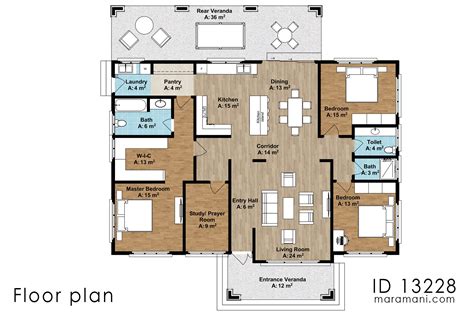 Modern 3 Bedroom 2 Bathroom Floor Plan 3 Bedroom 2 Bathroom | 3 Bed