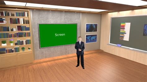教室风格虚拟演播室背景 | Datavideo Virtual Set 虚拟背景素材网 | 免费4K，PSD，3DsMax和Maya虚拟背景