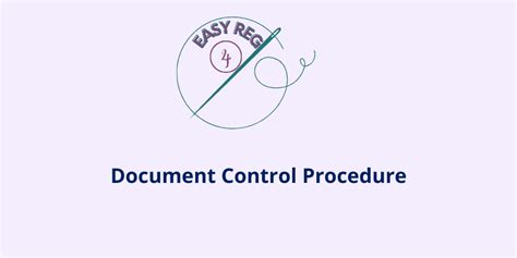 Image result for Document Control Procedure Example