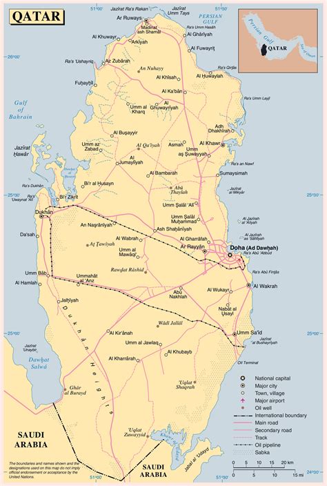 Maps of Qatar | Detailed map of Qatar in English | Tourist map of Qatar | Road map of Qatar ...
