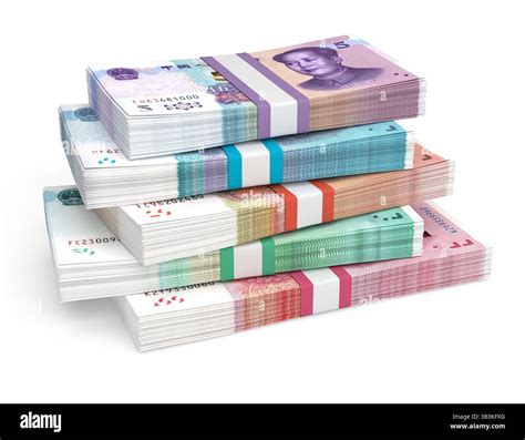 Stack of Chinese Yuan Renminbi banknotes, China's currency Stock Photo - Alamy
