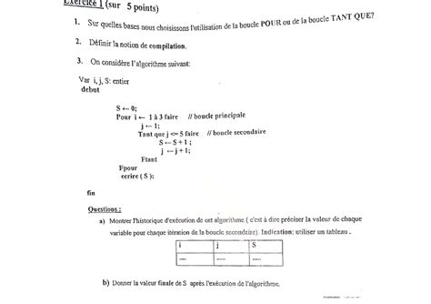 Image result for Complexité Algorithmique Exercices