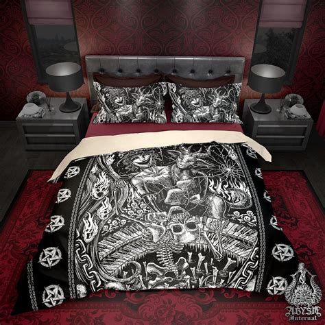 Gothic Bed Cover, Duvet or Comforter, Goth Hell, Satanic Bedding Set ...