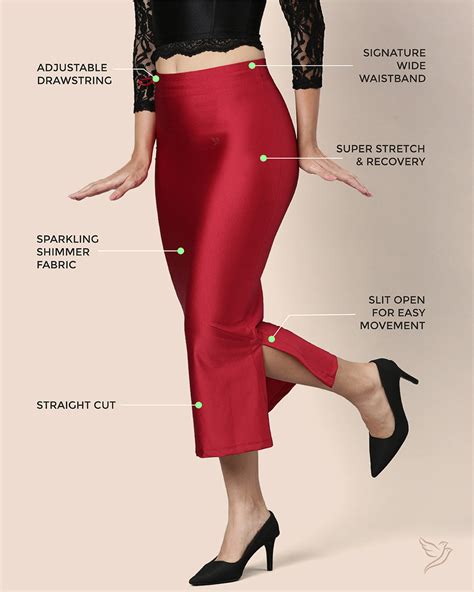 Buy Red Velvet Women Stylish Straight Fit Saree Shaper Online