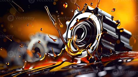 lubricar motor petróleo y engranajes petróleo ola salpicaduras en coche ...