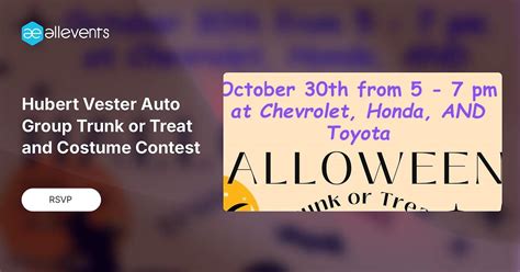 Hubert Vester Auto Group Trunk or Treat and Costume Contest, Hubert ...