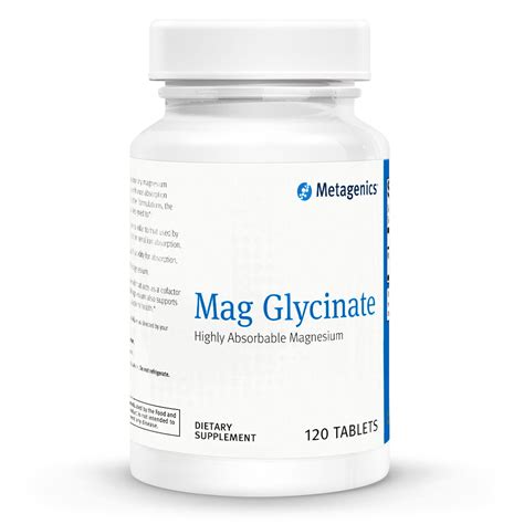 Metagenics – Mag Glycinate 120 Tablets – Knysna Health – Your Natural Health Provider