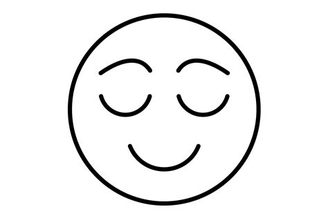 Calm Emoji Outline Icon Graphic by Maan Icons · Creative Fabrica