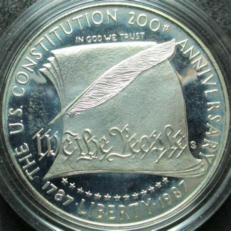 1987 U.S. CONSTITUTION 200TH ANNIVERSARY COMMEMORATIVE SILVER DOLLAR ...