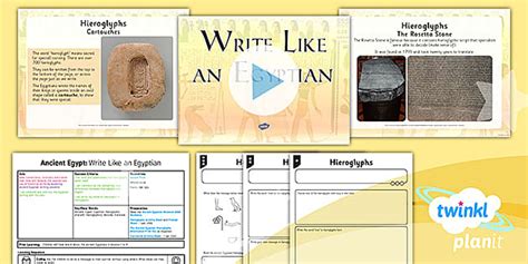 Write Like an Egyptian - Ancient Egypt Lesson Pack 5 - LKS2