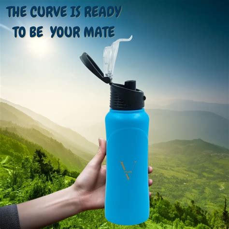 Voik Curve Matte Blue Stainless Steel Water Bottle Manufacturer ...