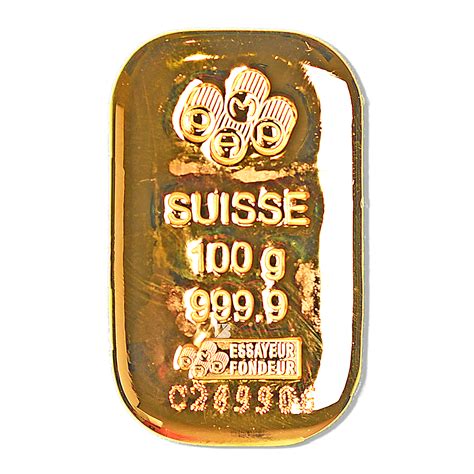Buy 100 Gram PAMP Cast Gold Bullion Bar