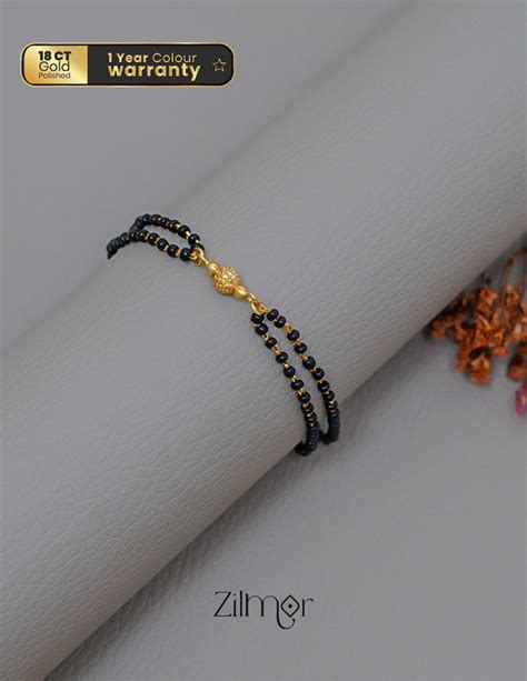 KT1011539 - Gold Toned Double Layer Mangalsutra Bracelet – Zilmor