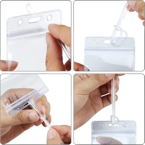 Buy Oomcu 60 PCS Clear Plastic Luggage Bag Tag Holder Identification ID ...