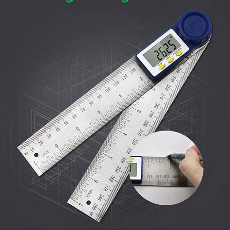 Buy 0-200mm Angle Digital Ruler 8 inch Digital Meter Angle Inclinometer ...