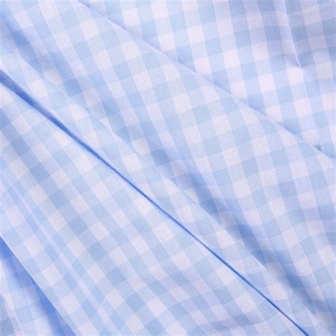 Light Blue Gingham Check Fabric at Edith Carter blog
