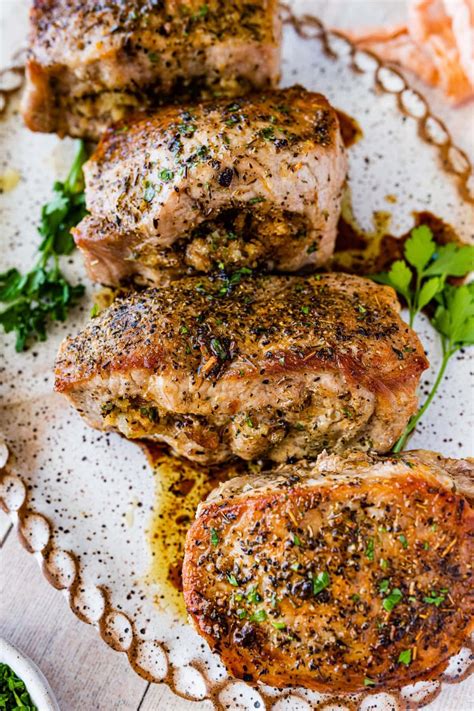 Baked Stuffed Pork Chops with Apple | Recipe | Baked stuffed pork chops ...