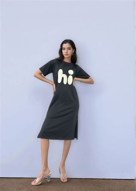 Shop Long Line Black Dress - for Women | OUTZIDR | Gen-Z Style
