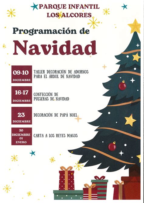 RECORDATORIO PROGRAMACIÓN NAVIDEÑA PARQUE INFANTIL