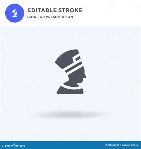 Nefertiti Icon Vector, Filled Flat Sign, Solid Pictogram Isolated on ...