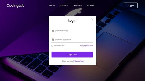 Create Website with Login & Registration Form in HTML CSS & JavaScript ...