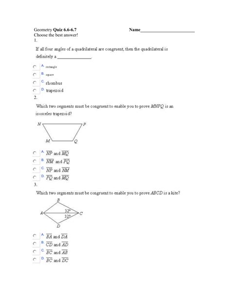 Image result for Geometry Quiz