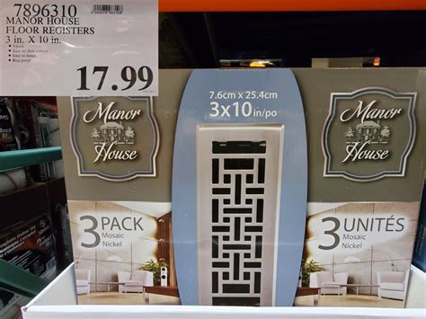 7896310 MANOR HOUSE FLOOR REGISTERS 3 in X 10 in 17 99 - Costco East ...