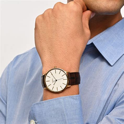 Buy Online Titan Nebula Lustre 18k Gold Analog Leather Strap Watch for ...