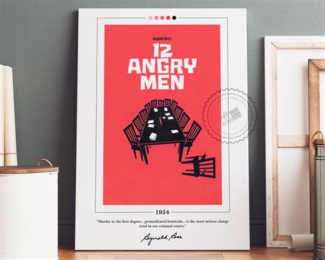 12 Angry Men Book Cover Poster | Reginald Rose, 12 Angry Men Poster, 1 ...