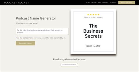 Podcast Name Generator - Podcast names - TAAFT