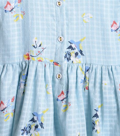 Blue Printed Cotton Dress – Canvas