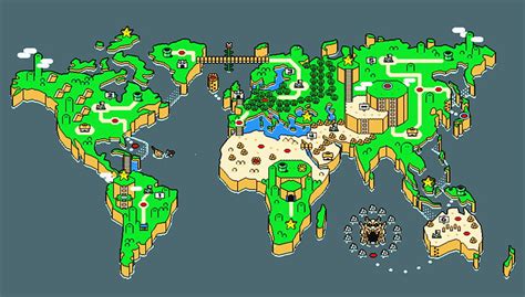 Mapa De Nivel Mundial De Super Mario