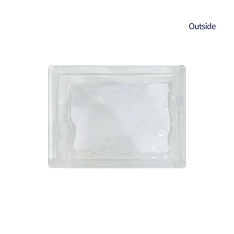 MULIA GLASS Clear Wave Glass Block ( 8-in H x 6-in W x 3-in D ) in the ...