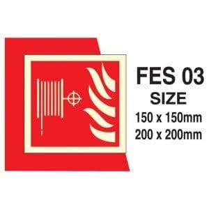FIRE EQUIPMENT Sign(FES 03) Size 150 x 150 mm Brand GSES : Amazon.in ...