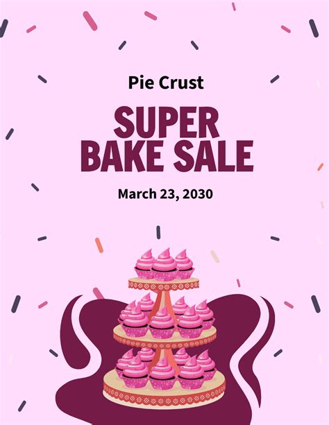 Free Modern Bake Sale Flyer Template to Edit Online